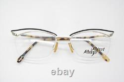 Lunettes Vintage Robert Rüdger 1550 148-22 Argent Noir Marron Demi Cerclées