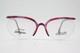 Lunettes Vintage Silhouette Losa Ghini 9121 Rouge Vin Argent Monture Demi Cerclée