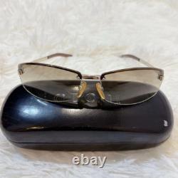 Lunettes de soleil Gucci GG 1709/S demi-cerclées marron Y2K années 2000 vintage fabriquées au Japon