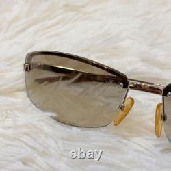 Lunettes de soleil Gucci GG 1709/S demi-cerclées marron Y2K années 2000 vintage fabriquées au Japon