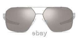 Lunettes de soleil Prada PS 55WS Argent Gris Clair Argent Miroir 60 Nouveau 100% Authentique