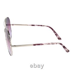 Lunettes de soleil Tom Ford Femme argentées rondes en métal, dégradé violet FT0782 16Y 60 mm