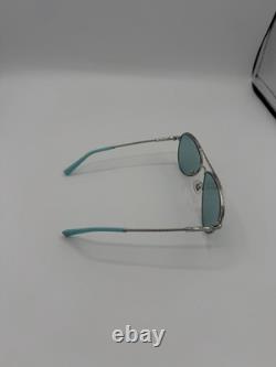 Lunettes de soleil aviateur Tiffany & Co. TF3062 Diamond Point Argent Bleu