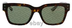 Lunettes de soleil carrées Versace 0VE4421 108/V852 en écaille de tortue à monture complète
