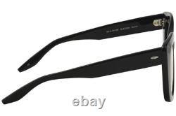 Lunettes de soleil carrées fashion Barton Perreira Olina noires pour femme 54 mm