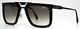 Lunettes De Soleil Carrées Pour Hommes Cazal 648 002 Noir Argent Plein Cadre 56-25-145 B46