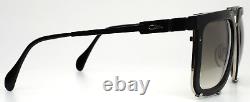 Lunettes de soleil carrées pour hommes CAZAL 648 002 Noir Argent plein cadre 56-25-145 B46