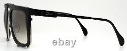 Lunettes de soleil carrées pour hommes CAZAL 648 002 Noir Argent plein cadre 56-25-145 B46