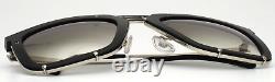 Lunettes de soleil carrées pour hommes CAZAL 648 002 Noir Argent plein cadre 56-25-145 B46