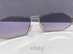 Lunettes de soleil femme argentées noires rectangulaires à monture cerclée grande XL EX 59