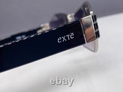 Lunettes de soleil femme argentées noires rectangulaires à monture cerclée grande XL EX 59