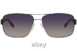 Lunettes de soleil pour hommes Hugo Boss 0521/S OFRWJ Ruthenium-Noir/Verre polarisé gris 64mm