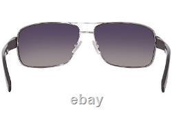 Lunettes de soleil pour hommes Hugo Boss 0521/S OFRWJ Ruthenium-Noir/Verre polarisé gris 64mm