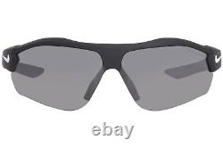 Lunettes de soleil pour hommes Nike Show-X3 DJ2036 010 noir/gris avec verres miroir argentés de 72mm