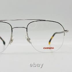 Lunettes de vue Carrera pour hommes et femmes, ovales, argentées, demi-cerclées, modèle 241 010, nouvelles