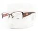 Lunettes De Vue Chlo&eacute; Demi-cercl&eacute;es Cl1155 C02 En M&eacute;tal Marron Semi-brillant 50 Mm Sans &eacute;tui
