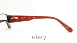 Lunettes de vue Chloé demi-cerclées CL1155 C02 en métal marron semi-brillant 50 mm sans étui