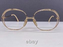 Lunettes de vue Dior pour femme Cadre rond ovale argenté vintage 90er 2474 carré plein.