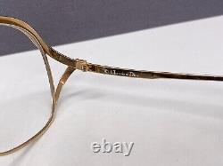 Lunettes de vue Dior pour femme Cadre rond ovale argenté vintage 90er 2474 carré plein.