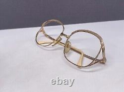 Lunettes de vue Dior pour femme Cadre rond ovale argenté vintage 90er 2474 carré plein.