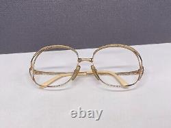 Lunettes de vue Dior pour femme Cadre rond ovale argenté vintage 90er 2474 carré plein.