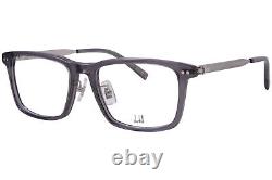 Lunettes de vue Dunhill DU0073OA 004 pour hommes Gris/Argent Forme rectangulaire à monture complète 55mm