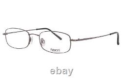 Lunettes de vue Flexon 603 033 pour homme en métal gris anthracite à monture rectangulaire pleine 51mm