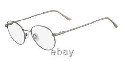 Lunettes de vue Flexon Autoflex 53 Unisexe Argent foncé Rondes 52mm Nouvelles 100% Authentiques