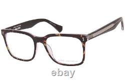 Lunettes de vue John Varvatos V415 pour hommes, monture optique pleine de couleur tortue/cristal 54mm