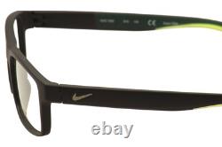 Lunettes de vue Nike 7090 010 Noir Mat/Vert/Argent Monture Optique Cerclée 53mm