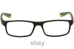 Lunettes de vue Nike 7090 010 Noir Mat/Vert/Argent Monture Optique Cerclée 53mm