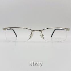 Lunettes de vue Swarovski Femme Homme Ovale Argent Gris Demi-Cerclé Modèle S 147 NEUF