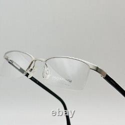 Lunettes de vue Swarovski Femme Homme Ovale Argent Gris Demi-Cerclé Modèle S 147 NEUF