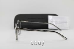 Lunettes de vue authentiques neuves Prodesign Denmark 3641 C. 6032 noires, transparentes et argentées 50-20