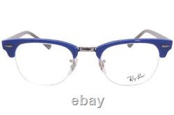 Lunettes de vue optiques Ray Ban RB4354V 5903 bleu et argent à monture demi-cerclée 48-22-140.