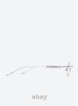 Lunettes de vue ovales en titane argenté Gentle Monster Maison Margiela MM218 02