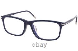 Lunettes de vue pour homme Tom Ford TF5646-D-B 090 Monture optique en métal pleine couleur bleu marine brillant