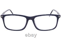 Lunettes de vue pour homme Tom Ford TF5646-D-B 090 Monture optique en métal pleine couleur bleu marine brillant