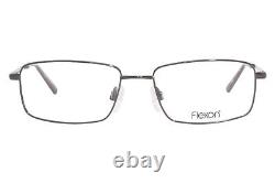 Lunettes de vue pour hommes Flexon Benedict 600 033 en métal brillant couleur canon, monture optique de 53mm