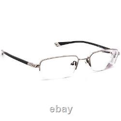 Lunettes de vue pour hommes Nike 4172 045 Flexon argent/noir demi-cerclées 5119 140