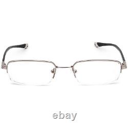 Lunettes de vue pour hommes Nike 4172 045 Flexon argent/noir demi-cerclées 5119 140