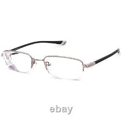 Lunettes de vue pour hommes Nike 4172 045 Flexon argent/noir demi-cerclées 5119 140