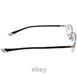 Lunettes de vue pour hommes Nike 4172 045 Flexon argent/noir demi-cerclées 5119 140