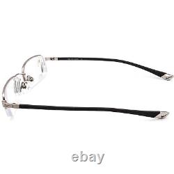 Lunettes de vue pour hommes Nike 4172 045 Flexon argent/noir demi-cerclées 5119 140