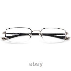 Lunettes de vue pour hommes Nike 4172 045 Flexon argent/noir demi-cerclées 5119 140