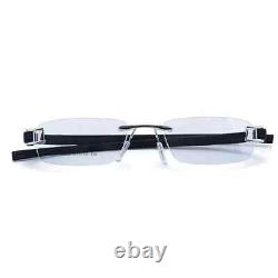 Lunettes de vue sans monture Combo Rimless pour unisexe Argent Noir-Bleu Étiquette Bleue A1@@ $