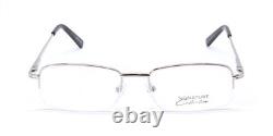 Lunettes neuves Signature 1085 pour homme, argentées Sil, rectangulaires, en métal et plastique, à demi-monture