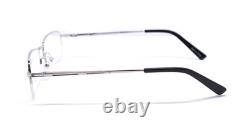 Lunettes neuves Signature 1085 pour homme, argentées Sil, rectangulaires, en métal et plastique, à demi-monture