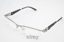 Lunettes par Bogen VB622 Argent Noir Monture de Lunettes Demi-Rim Nouvelle