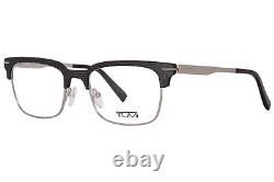 Lunettes pour hommes Tumi VTU026 01AA en gris foncé mat à monture complète de forme carrée de 52mm